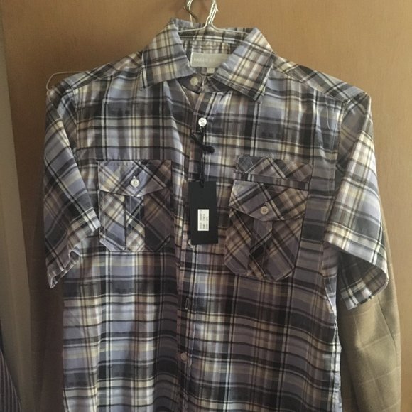 NWT Haight & Ashbury Mens Short Sleev Button Down Shirt - Picture 1 of 5